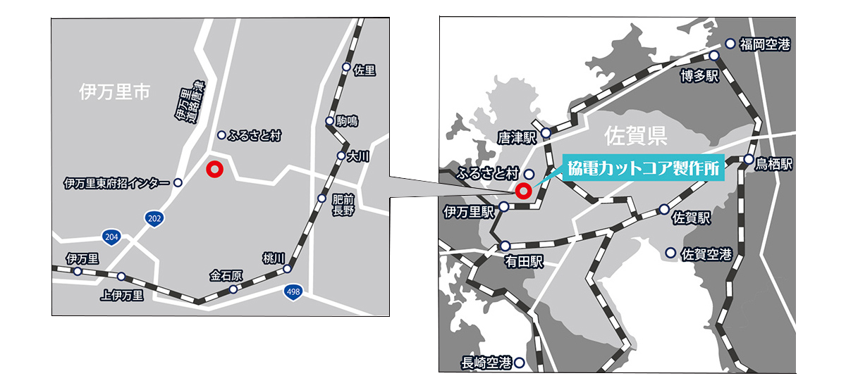 株式会社協電カットコア製作所簡易地図