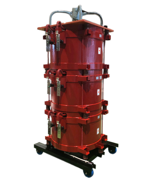 大型3段積空心コイル写真